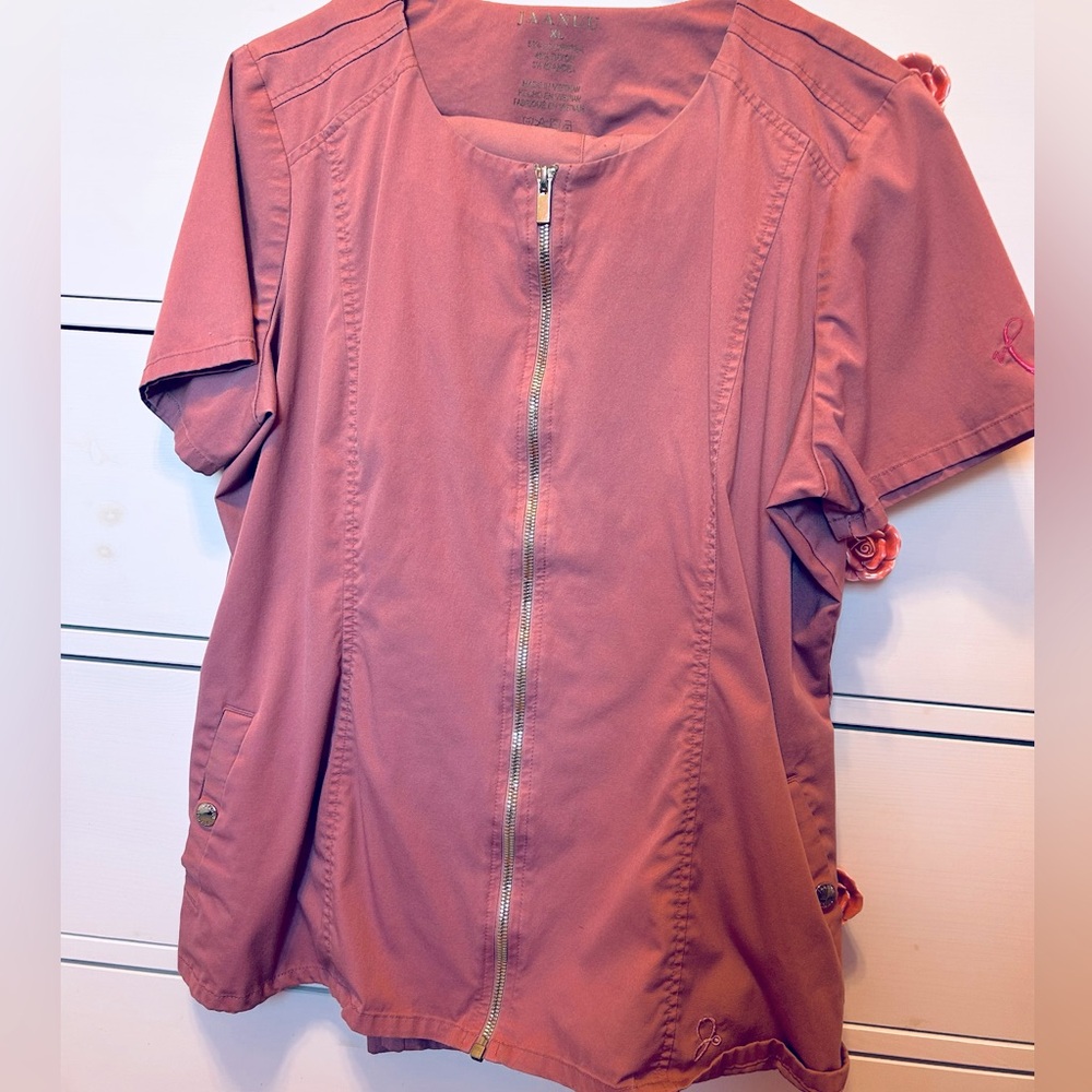 Jaanuu Pink Boxy Zippered Top